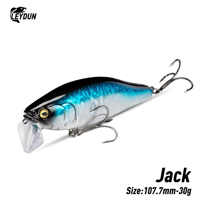 Fishing Lure Swimbait - I-JACK ミノー釣りルアー 107.7 ミリメートル 30 グラムフローティング水泳高品質ハード餌ノイズシステムワブラーバスパイク用