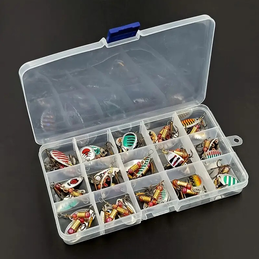 Fishing Lure Spinner - 30個入りメタルスプーンスピナーフィッシングルアー、トレブルフック付きスプーンベイト、クランクベイト、バス、パイク用フィッシングウォブラー
