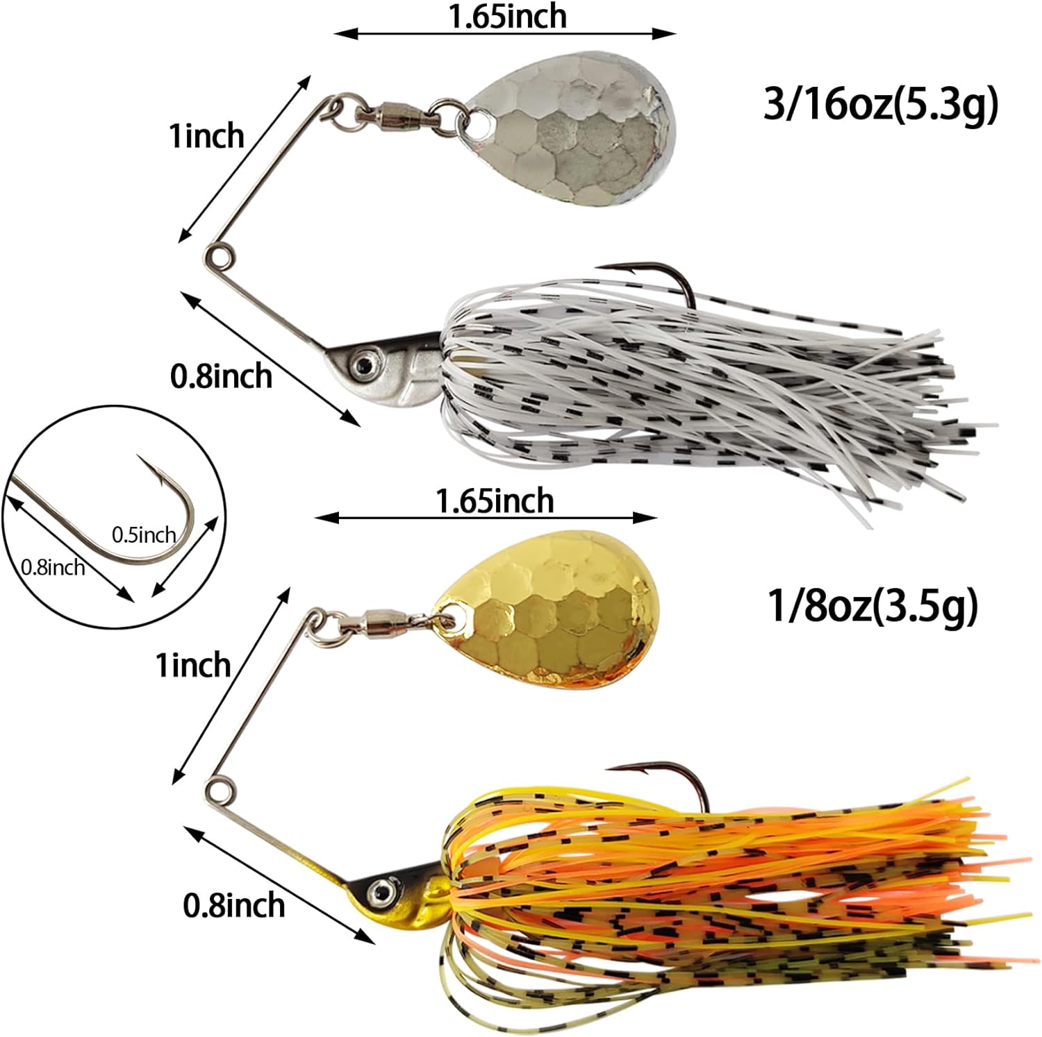 Eupheng-スピナーベイト,スプーン,ワイヤー,バスジグ - Fishing Lure Swimbait のレビューと価格