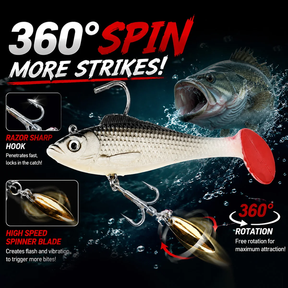 メレディス スピニングルアー 10cm 12cm メタルフッ - Fishing Lure Blade Bait のレビューと価格