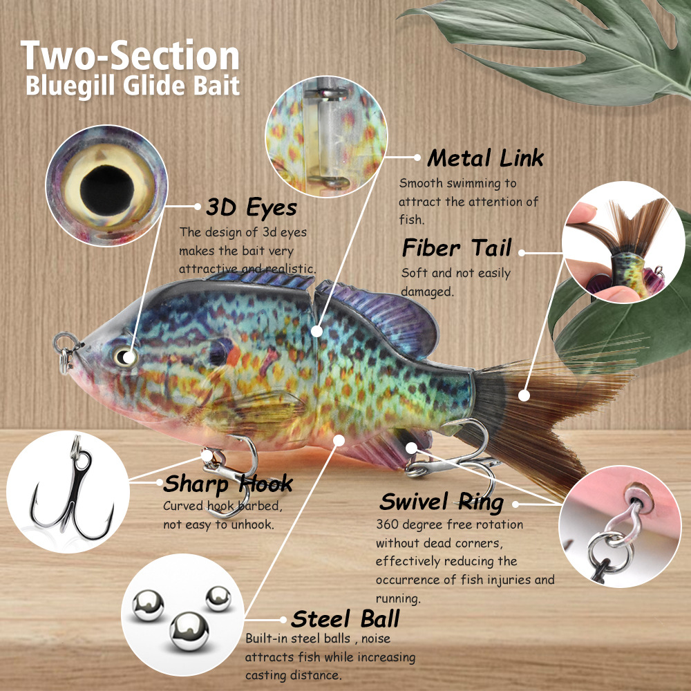 13cm/33g バイオニック2セクションヘアリーテールプラ - Fishing Lure Popper のレビューと価格