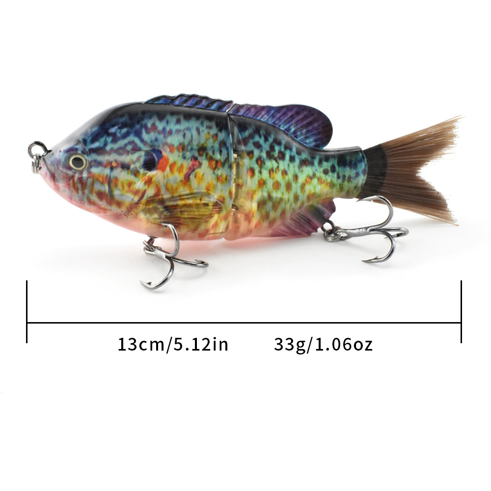 13cm/33g バイオニック2セクションヘアリーテールプラ - Fishing Lure Popper のレビューと価格