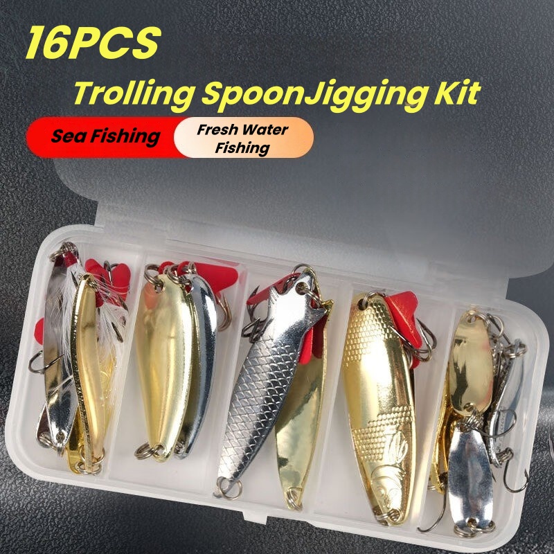 釣り用ルアーキット 16個セット トローリングジギングルアー - Fishing Lure Swimbait のレビューと価格