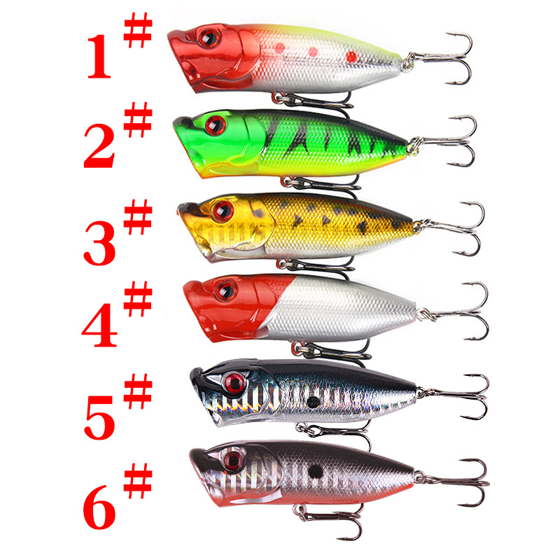 6個6色（OPP袋）/5個5色（箱入り）6.5cm/10gル - Fishing Lure Popper のレビューと価格