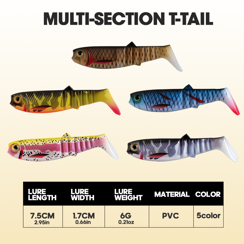 TAIYU 3個入り 7.5cm 6g 3D多関節TテールP - Fishing Lure Popper のレビューと価格