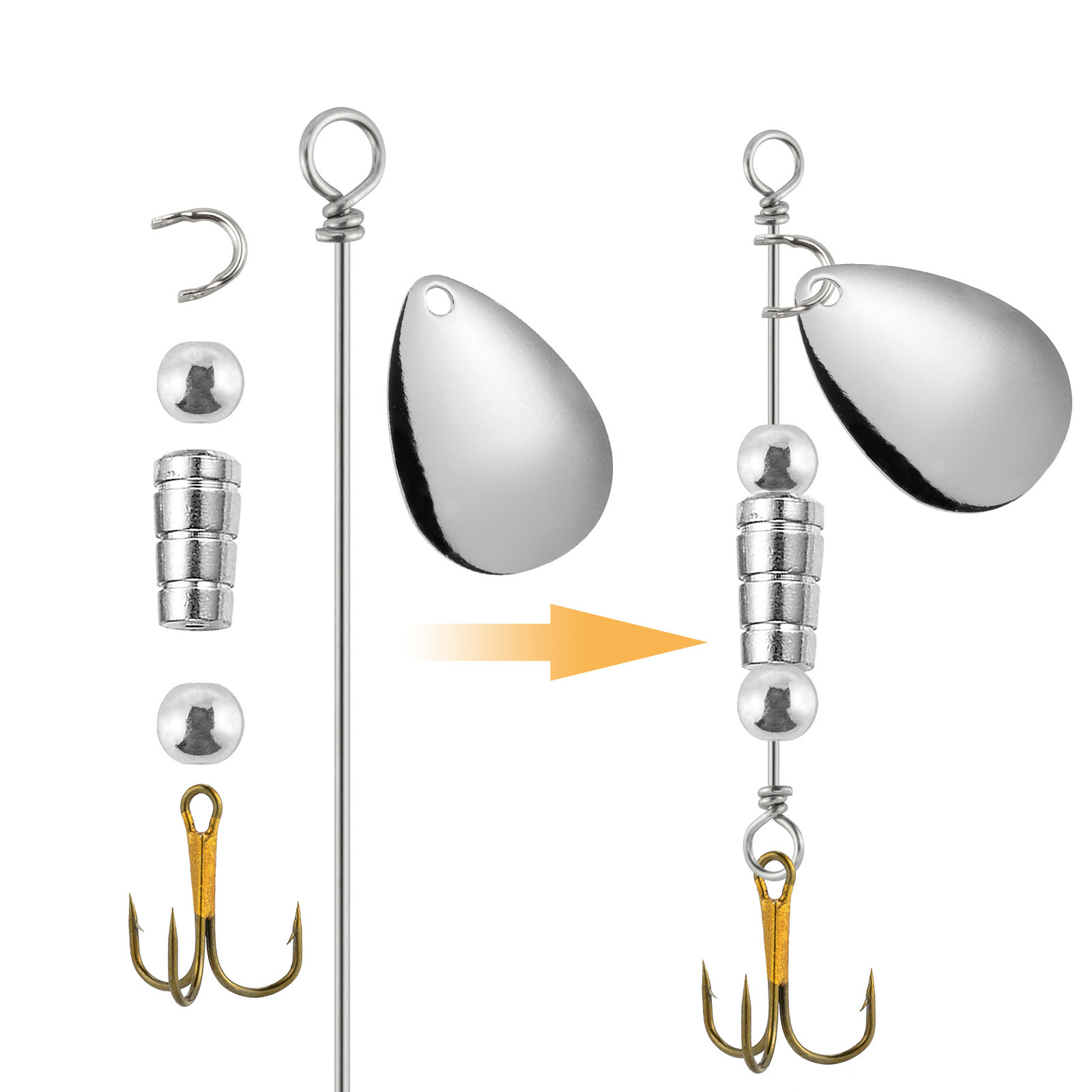 90個入りスピナーベイトシャフトワイヤー DIYスピナールア - Fishing Lure Spinner のレビューと価格