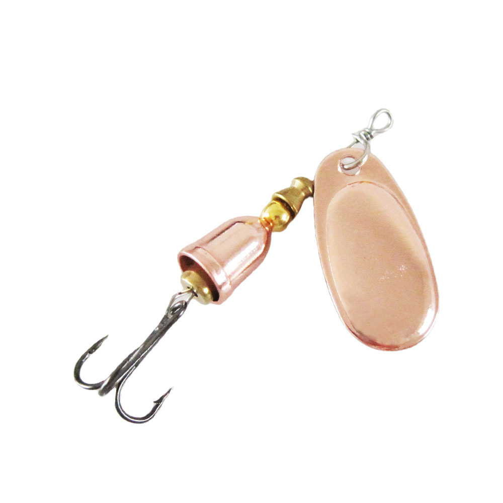 真ちゅう製の硬い人工スプーンベイト,銅の刃,回転スピナー,釣 - Fishing Lure Blade Bait のレビューと価格