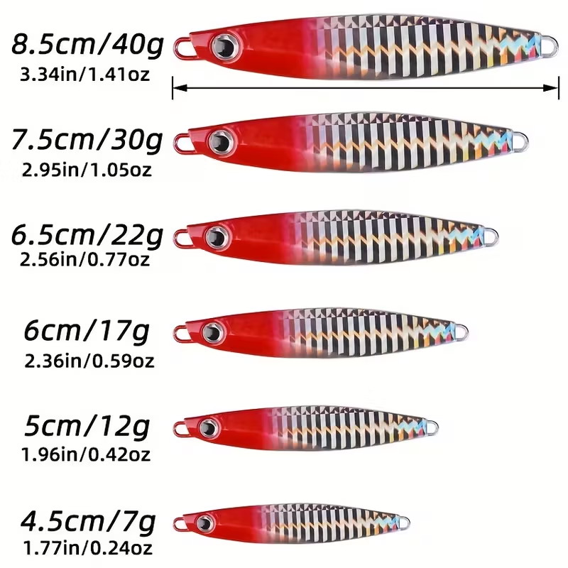 釣り用の金属製ベイトのセット,魚を捕まえるためのルアーのパッ - Fishing Lure Blade Bait のレビューと価格