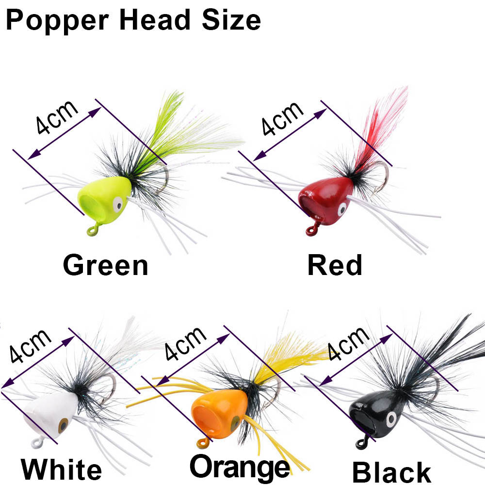 人工フォームフライフィッシングルアー、トップウォーターフロー - Fishing Lure Popper のレビューと価格